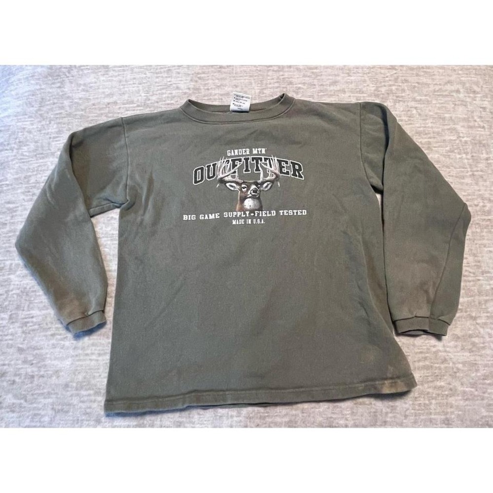 Gander Mountain Outfitter Youth Large Long Sleeve Shirt Deer Graphic USA Made‎